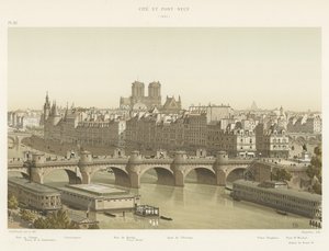 Cite和Pont Neuf，1840年 作者 法语学校