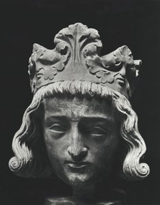 Clovis II（c.634-657），Merovingian Frankish of Neustria and Burgundy（639-657），来自Saint-Denis修道院，原始13世纪（石膏模型） 作者 法语学校