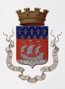 巴黎市的徽章：帝国（拿破仑三世） - 1853 年 11 月 24 日的总督决定 - 在“法国国家军械库”中，H. Traversier，巴黎 作者 法语学校