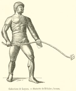 Luynes 的收藏品，Retiarius 雕像，青铜（雕刻） 作者 法语学校