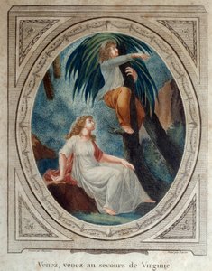来吧，帮助弗吉尼亚。 Bernardin de Saint Pierre（1737-1814）的小说“保罗和维吉妮”插图。 1790 年雕刻。拉罗谢尔，新世界博物馆 作者 法语学校