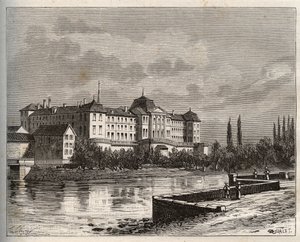 Commercy - La Meuse (55), Lorraine, France - 在V.A. Malt-Brown的 "La France illustree: geographie, histoire, administration statistique "中的雕刻，1884年。 作者 法语学校