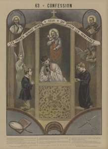 Confession (colour litho) 作者 法语学校