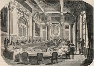 政务院--委员会室--埃德蒙-特克西尔1852年在 "巴黎表 "上的版画 作者 法语学校