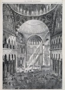 君士坦丁堡：圣索非亚大教堂清真寺 - 在“La Presse Illustrée”中，1869 年 12 月 作者 法语学校