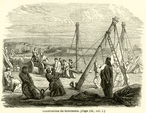 Construction du tabernacle (engraving) 作者 法语学校