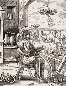 柯斯史密斯，Jost Amman（1539-91）在“Le Moyen Age et La Renaissance”中由Paul Lacroix（1806-84）复制木刻，发表于1847年（版画） 作者 法语学校