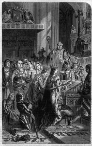 Coronation of Emperor Otton I (912-973) by Pope John XII in 962 Engraving in “Histoire des Papes-King-Queen-and-Empereurs a travers les centuries” by Maurice Lachatre 作者 French School