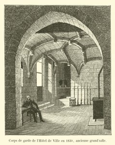 1830年的Hotel de Ville警卫室，前大礼堂 作者 法语学校