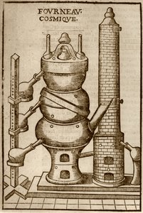 宇宙烤箱，来自Annibal Barlet的La Theotechnie Ergocosmique（1653），在19世纪后期出版的魔术史中有所体现 作者 法语学校