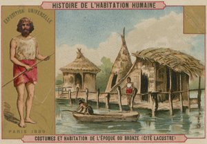 青铜时代的服装和湖边住宅（chromolitho） 作者 法语学校