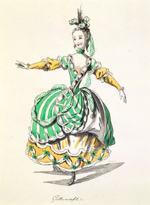 Dardanus的Phrygienne服装设计，Leclerc de Labruere的剧本，由Jean-Philippe Rameau（1683-1764）由A. Guillaumot Fils（彩色雕刻）传真组成 作者 法语学校