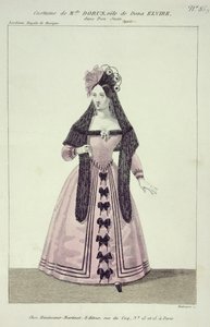 Mademoiselle Dorus饰演Donna Elvira饰演Don Giovanni的作品，由Maleuvre雕刻，由Hautecoeur-Martinet印制 作者 法语学校