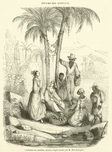 Costumes des Antilles (engraving) 作者 法语学校