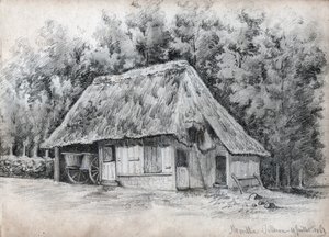 法国的小屋。(绘图 作者 法语学校
