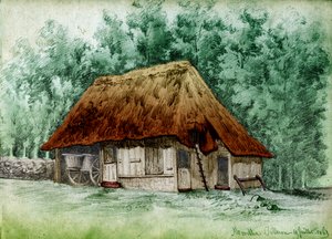 法国的小屋。(绘图 作者 法语学校