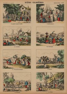 Countryside scenes (coloured engraving) 作者 法语学校