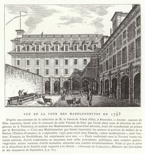 1769年，巴黎Madelonnettes修道院的庭院 作者 法语学校
