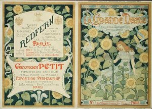 La Grande Dame》的封面设计，约1890年代（彩色平版印刷）。 作者 法语学校