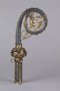 Crozier描绘圣迈克尔击败龙（金和珐琅） 作者 法语学校