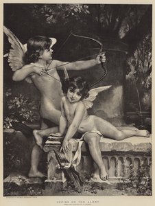 Cupids on the alert (engraving) 作者 法语学校