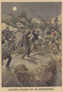 海关人员遭到走私者袭击 作者 French School