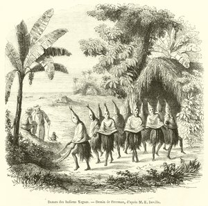 Yaguas 印第安人的舞蹈（雕刻） 作者 法语学校