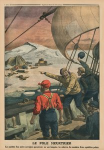 致命的杆，&39;Le Petit Journal&39;的封底插图，补充illustre，1913年8月10日