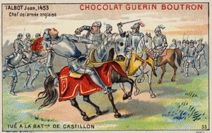 Death of John Talbot at the Battle of Castillon (chromolitho) 作者 法语学校