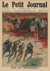 死于怪物，封面插图来自&39;Le Petit Journal&39;，补充illustre，1914年9月20日