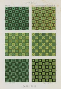 14世纪的装饰瓷砖 作者 法语学校