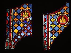 描绘纹章镶板，前Ste Chapelle 作者 法语学校