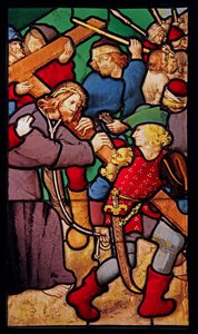 描绘Via Crucis;在Cluny酒店的前Chapelle 作者 法语学校