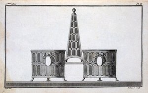 Pugin设计，来自Duhamel，17世纪70年代至80年代的新古典金属制品设计图案书 作者 法语学校