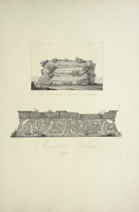 乔鲁拉金字塔的分体，以及Xochicalco的纪念碑，插图来自Alexander von Humboldt和Aime Bonpland的《Vues des Cordillères et Monumens des Peuples Indigènes de l