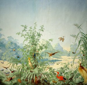 巴西的细节，全景壁纸设计，由Desfosse et Karth，巴黎，1867年印刷 作者 法语学校
