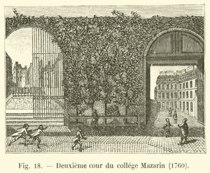 1760年，马萨林学院的第二个庭院 作者 法语学校