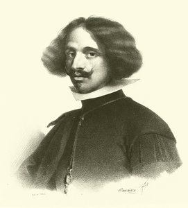 Diego Rodriguez de Silva y Velazquez，肖像（雕刻） 作者 法语学校
