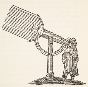 屈光望远镜，Boris Mestchersky雕刻复制品（d.1957），弗朗西斯国家历史插图，科学，第一和第二卷，Gabriel Hanotaux（1853-1944），1924年 作者 法语学校