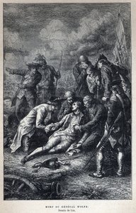 发现加拿大。詹姆斯-沃尔夫将军（1727-1759）于9月13日在魁北克战役中死于英军。 作者 法语学校
