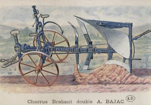 由Antoine Bajac发明的双犁Brabant，c.1900 作者 法语学校