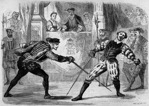 Francois de Vivonne de la Chataigneraie 与 Guy de Chabot，Baron de Jarnac 的决斗，法国圣日耳曼拉耶，7 月 10 日 作者 法语学校