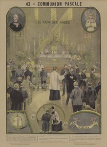 Easter Communion (colour litho) 作者 法语学校