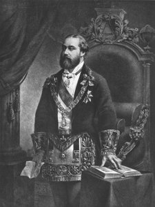 爱德华（1841-1910）威尔士亲王，后来爱德华七世，1884年作为共济会的大师 作者 法语学校