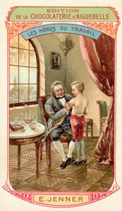 Edward Jenner, English doctor and scientist who discovered a vaccine against smallpox (chromolitho) 作者 法语学校