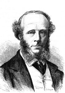 爱德华·奥兰治·怀尔德曼·怀特豪斯 (Edward Orange Wildman WITEHOUSE) (1816-1890)，跨大西洋电报电缆的英国电气工程师。 雕刻1868 作者 法语学校