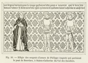 Philippe-Auguste的警长的肖像，他守卫着Bouvines的桥梁，Val des Escoliers的Sainte-Catherine 作者 法语学校