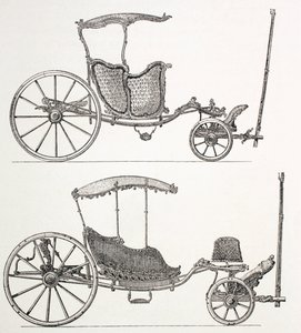 十八世纪法国马车，1875年 作者 法语学校