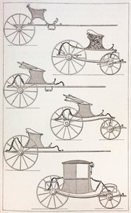 十八世纪轻法国马车，1875年 作者 法语学校