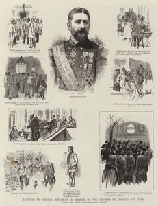 Election of General Boulanger as Member of the Chamber of Deputies for Paris (engraving) 作者 法语学校